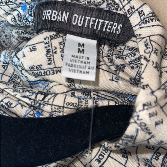 NWOT Urban Outfitters Amaya twist Y2k newspaper print bodycon cut out mini dress - Picture 6 of 10